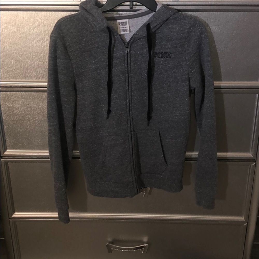PINK zip-up grey